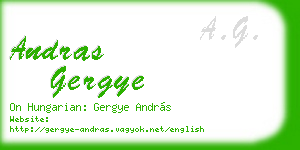 andras gergye business card